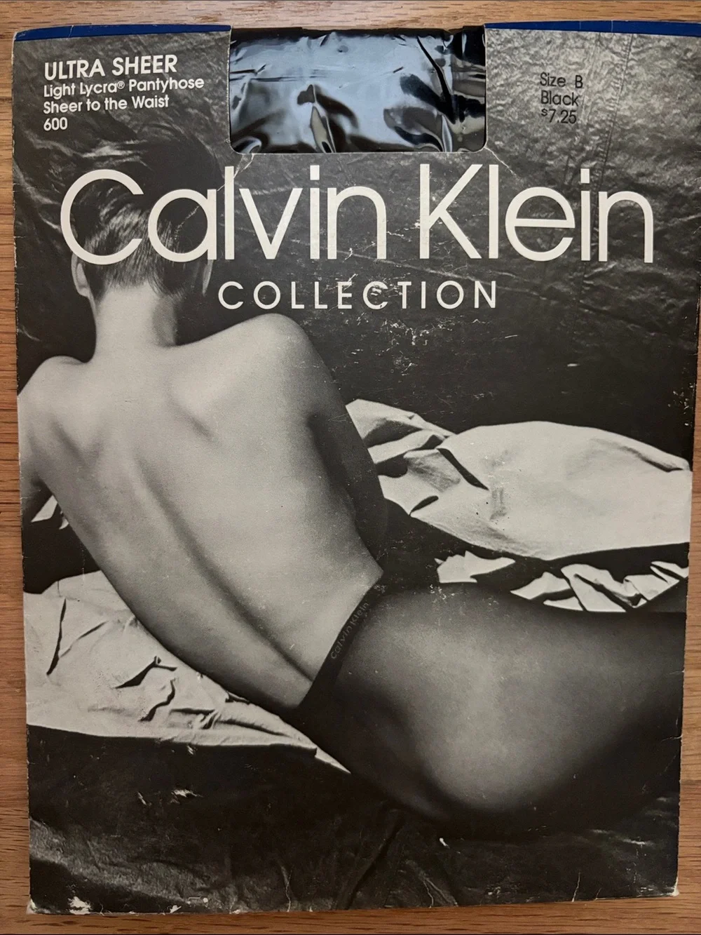 Calvin Klein Black sheer to waist Pantyhose with Signature Waistband